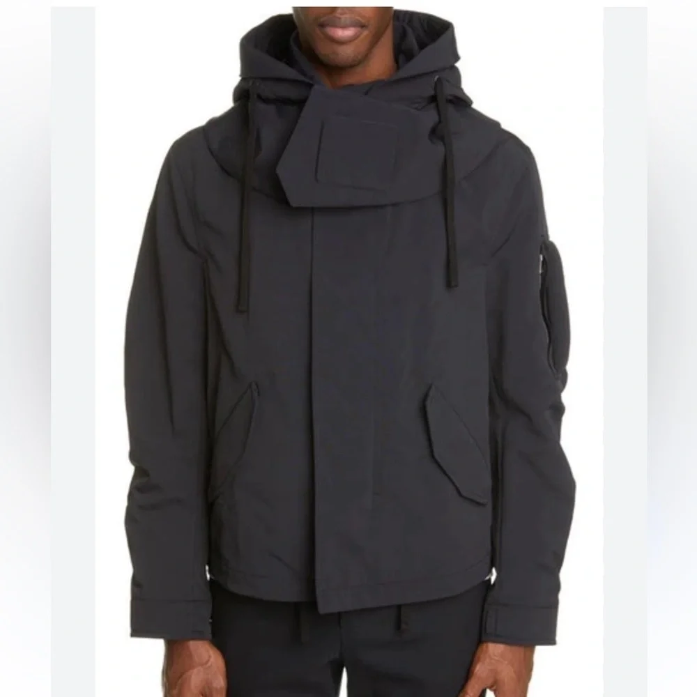 NEW Bottega Veneta Tech Hooded Jacket Black 604461 Pre Spring 2020 Size 48 NWT